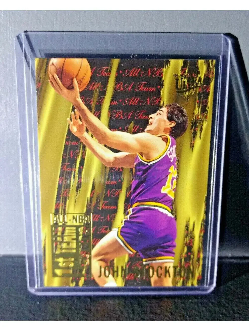 1995-96 John Stockton Fleer Ultra All-NBA Team #5 Basketball Card